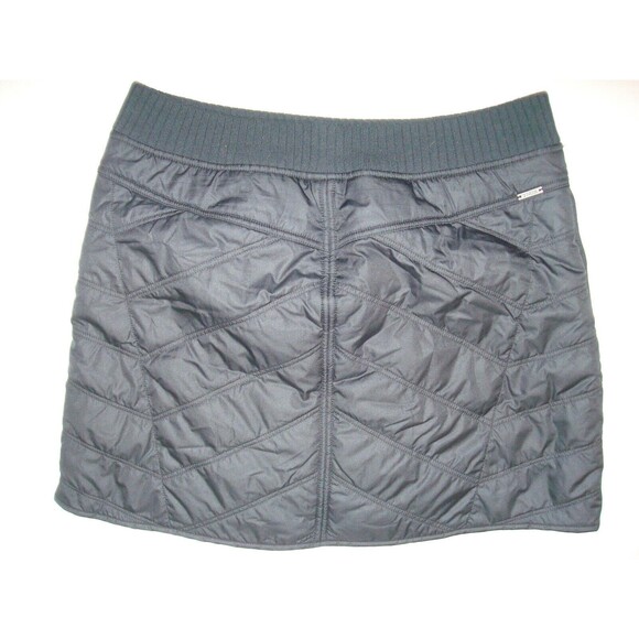 Womens New M NWT Prana Diva Wrap Skirt Quilted Warm Sherpa Black Insulated Snaps - Picture 8 of 10